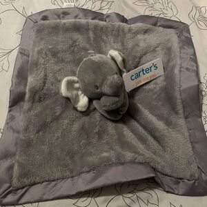 Carter's Plush Gray Elephant Blanket